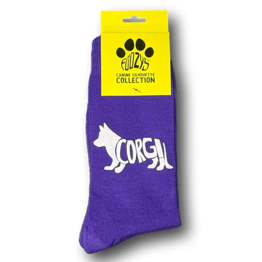 3/$18 Corgi Dogs Funny Novelty Crew Socks - NWT